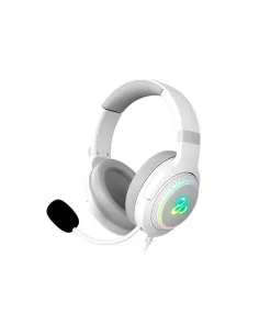 Auriculares gaming newskill sobek inalambrico rgb blanco