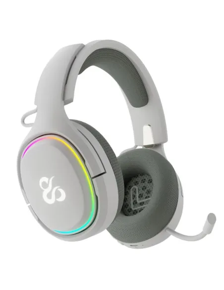 Auriculares gaming newskill aton v2 ivory inalambrico rgb blanco