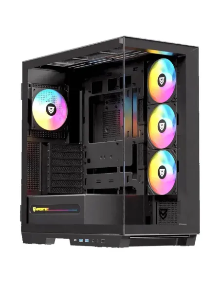 Caja ordenador gaming nfortec ursa e - atx argb cristal templado negra