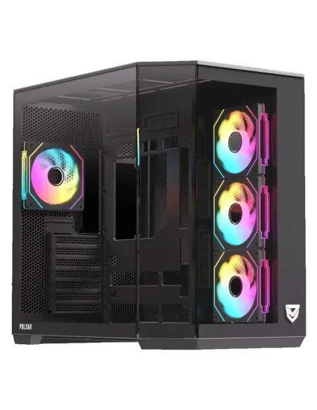 Caja ordenador gaming nfortec pulsar atx argb cristal templado negra