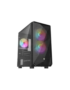 Caja ordenador gaming nfortec dys matx argb cristal templado negra