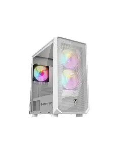 Caja de pc gaming nfortec dys torre micro - atx a - rgb c. templado 3x120 inc. blanc