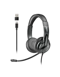 NGS VOX605 USB-C Auriculares Alámbrico Diadema Llamadas Música USB Tipo C Negro