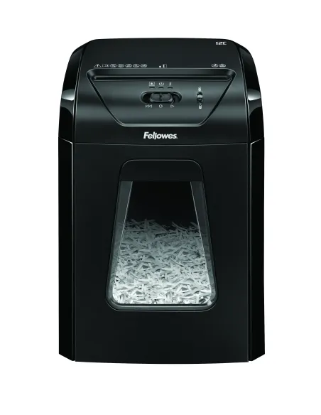 Fellowes Powershred 12C triturador de papel Corte cruzado 22,5 cm Negro