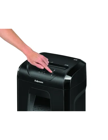 Fellowes Powershred 12C triturador de papel Corte cruzado 22,5 cm Negro