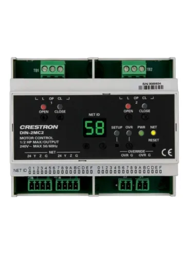 CRESTRON DIN RAIL MOTOR CONTROL, 2 FEEDS, 2 CHANNELS (DIN-2MC2) 6501745