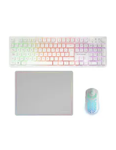 Mars Gaming MCPWXWES teclado Ratón incluido Juego RF inalámbrica + USB QWERTY Español Blanco