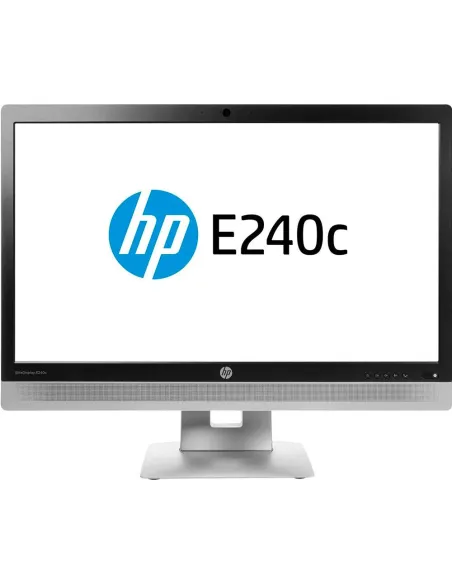 Monitor reacondicionado led hp e240c 23.8 pulgadas fullhd - multimedia - webcam - hdmi - vga - dp - negro - plata