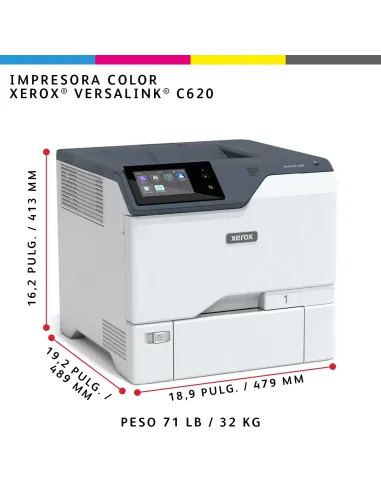 Xerox VersaLink C620 A4 50 ppm Impresora a doble cara PS3 PCL5e 6 2 bandejas 650 hojas
