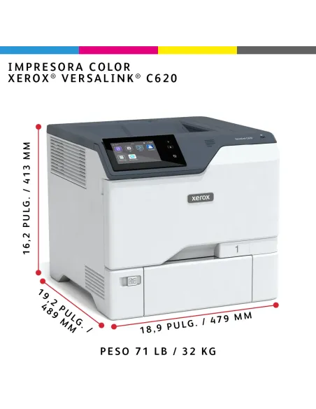 Xerox VersaLink C620 A4 50 ppm Impresora a doble cara PS3 PCL5e 6 2 bandejas 650 hojas