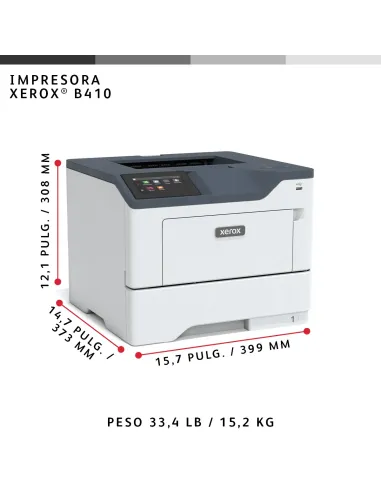 Xerox B410 A4 47 ppm Impresora a doble cara PS3 PCL5e 6 2 bandejas 650 hojas en total