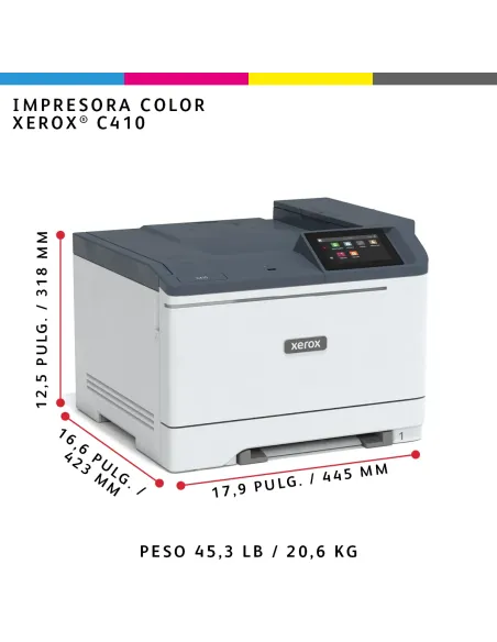 Xerox C410 A4 40 ppm Impresora a doble cara PS3 PCL5e 6 2 bandejas 251 hojas