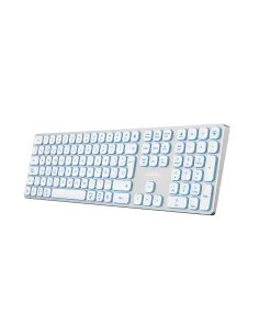 CoolBox TECLADO INALAMBRICO RETROILUMINADO MOONLIGHT KEY B431 USB-C+BT5.1+RF2.4G BLANCO DE ALUMINIO