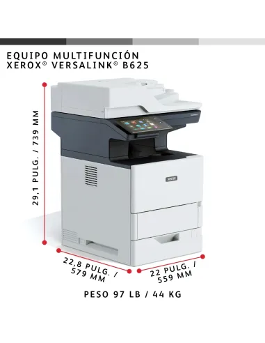 Xerox VersaLink B625 A4 61 ppm Copia impresión escaneado fax a doble cara PS3 PCL5e 6 2 bandejas 650 hojas