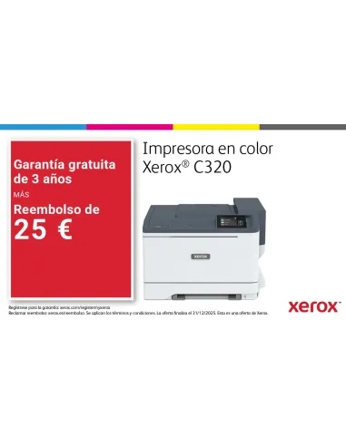 Xerox C320 A4 33 ppm Impresora inalámbrica a doble cara PS3 PCL5e 6 2 bandejas Total 251 hojas