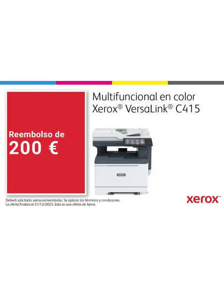 Xerox VersaLink C415 A4 40 ppm Copia impresión escaneado fax a doble cara PS3 PCL5e 6 2 bandejas 251 hojas