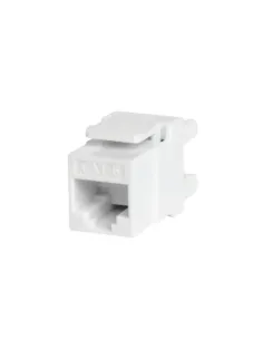 WP UTP CAT. 6 KEYSTONE JACK, DUAL IDC TYPE, 180 DEGREE, WHITE COLOR WITH DUST COVER