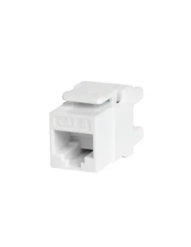 WP UTP CAT. 6 KEYSTONE JACK, DUAL IDC TYPE, 180 DEGREE, WHITE COLOR WITH DUST COVER