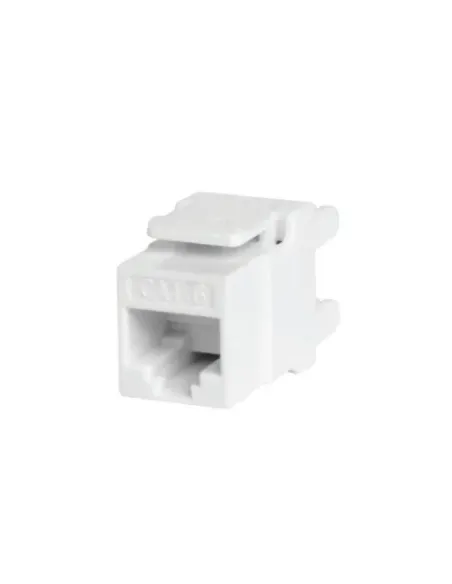 WP UTP CAT. 6 KEYSTONE JACK, DUAL IDC TYPE, 180 DEGREE, WHITE COLOR WITH DUST COVER
