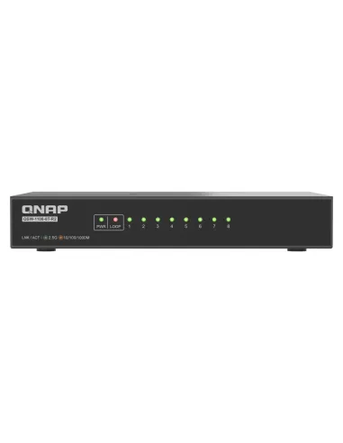 QNAP QSW-1108-8T-R2 switch No administrado 2.5G Ethernet (100 1000 2500) Escritorio Negro