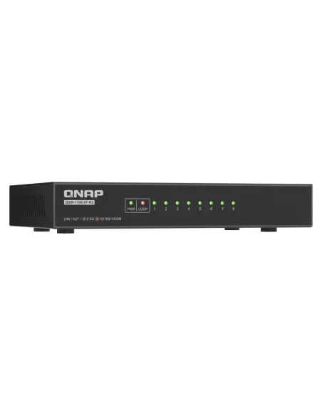 QNAP QSW-1108-8T-R2 switch No administrado 2.5G Ethernet (100 1000 2500) Escritorio Negro