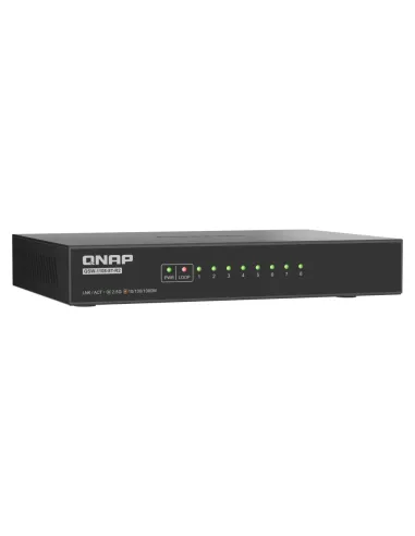 QNAP QSW-1108-8T-R2 switch No administrado 2.5G Ethernet (100 1000 2500) Escritorio Negro