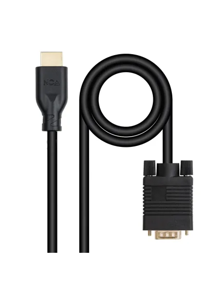 Nanocable Cable conversor VGA M a HDMI M, Negro, 1.8m