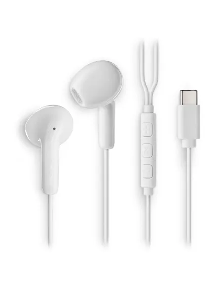 NGS CROSS GLIDE Auriculares Alámbrico Dentro de oído Llamadas Música USB Tipo C Blanco