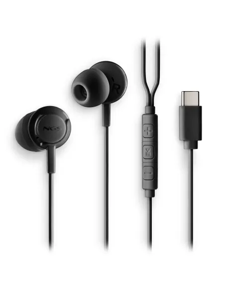 NGS CROSS STEP Auriculares Alámbrico Dentro de oído Llamadas Música USB Tipo C Negro