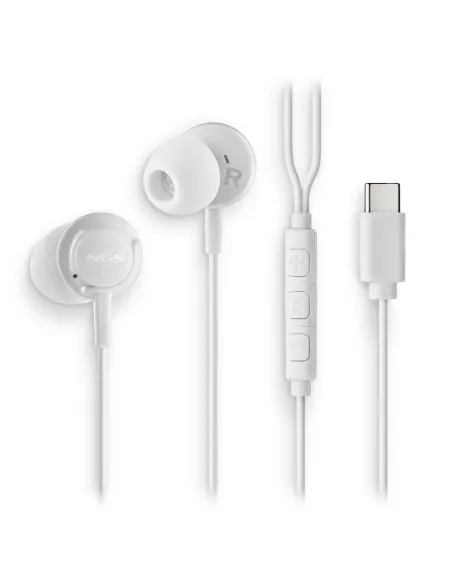 NGS CROSS STEP Auriculares Alámbrico Dentro de oído Llamadas Música USB Tipo C Blanco