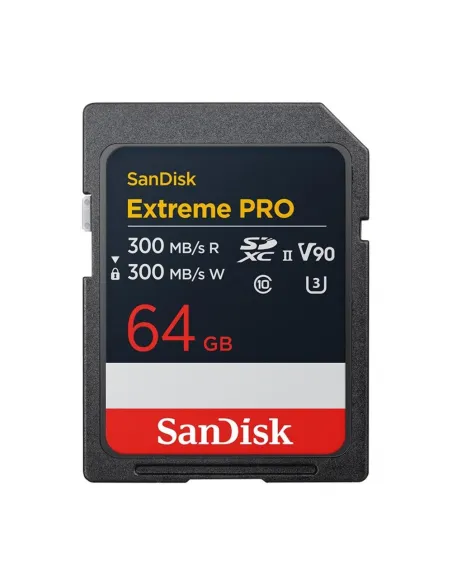 Tarjeta memoria secure digital sdxc 64gb sandisk extreme pro v90 clase 10 uhs - ii u3