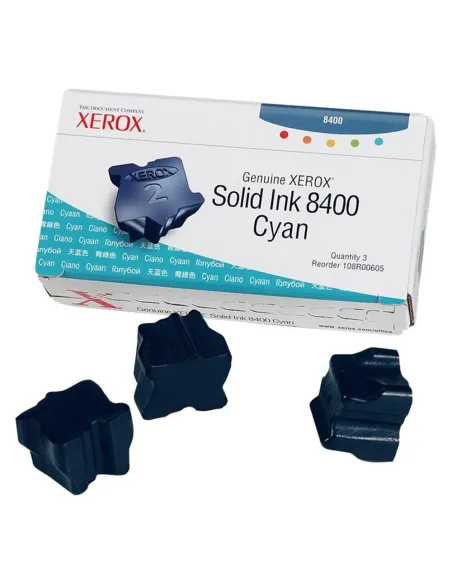 Tinta solida xerox tektronix phaser 8400 cian 3 unidades