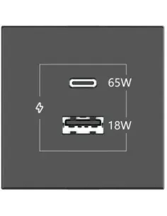 KRAMER CONNECT - ROOM CONNECTIVITY WHITE USBC 65W PORT AND U