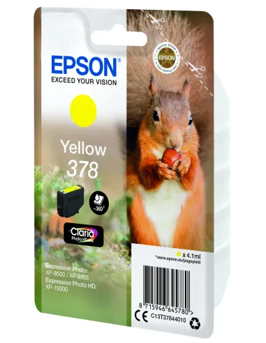 Epson Squirrel Singlepack Yellow 378 Claria Photo HD Ink