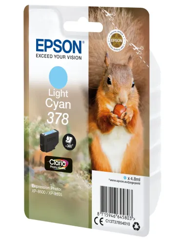 Epson Squirrel Singlepack Light Cyan 378 Claria Photo HD Ink