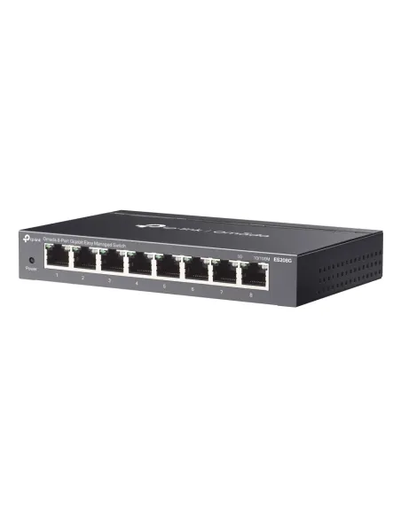 TP-Link Omada ES208G switch Gestionado L2 Gigabit Ethernet (10 100 1000) Negro