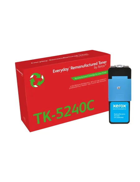 Tóner Everyday™ Cian remanufacturado de Xerox es compatible con Kyocera TK-5240C, Capacidad estándar