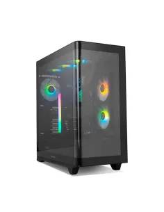 Caja ordenador gaming nox hummer ether atx argb cristal templado negro