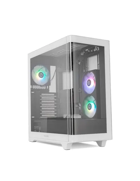 Caja ordenador gaming nox hummer ether atx argb cristal templado negro - blanco