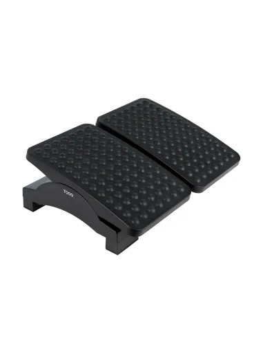 TooQ Reposapiés Ajustable en Altura e Inclinación, Negro