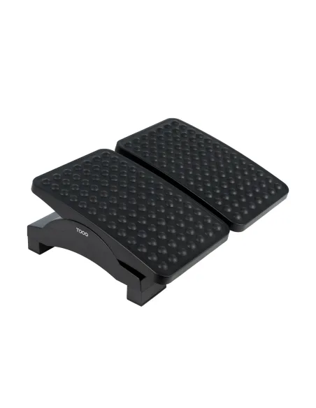 TooQ Reposapiés Ajustable en Altura e Inclinación, Negro