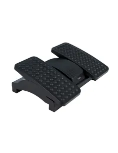 TooQ Reposapiés Ajustable en Altura e Inclinación, Negro