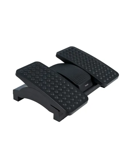 TooQ Reposapiés Ajustable en Altura e Inclinación, Negro