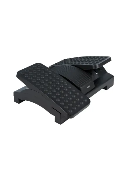 TooQ Reposapiés Ajustable en Altura e Inclinación, Negro
