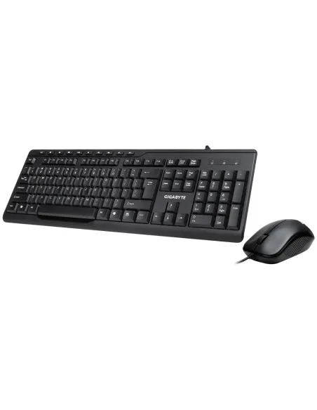 GIGABYTE KM6300 teclado Ratón incluido Hogar USB QWERTY Español Negro
