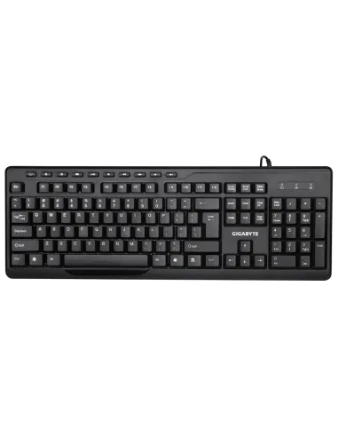 GIGABYTE KM6300 teclado Ratón incluido Hogar USB QWERTY Español Negro