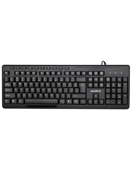 GIGABYTE KM6300 teclado Ratón incluido Hogar USB QWERTY Español Negro