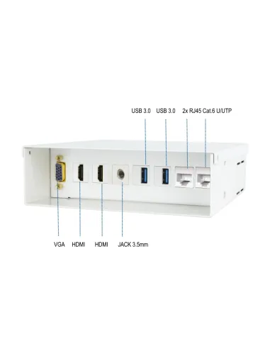 Ewent EW1555 caja de tomacorriente No Blanco