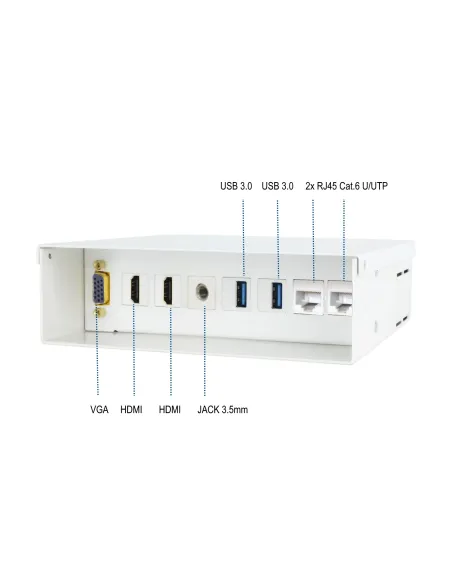 Ewent EW1555 caja de tomacorriente No Blanco