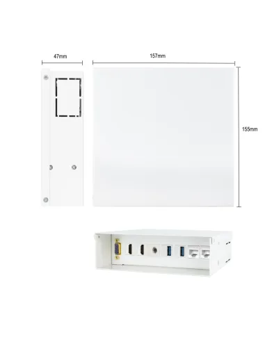 Ewent EW1555 caja de tomacorriente No Blanco